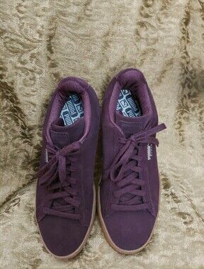 Puma Men's Purple Suede Lace-Up Sneakers